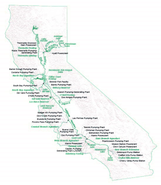 swp pumping plants map