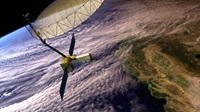 This artist's concept depicts the NISAR satellite in orbit over central and Northern California. Short for NASA-ISRO Synthetic Aperture Radar, NISAR is a joint mission of NASA and ISRO (Indian Space Research Organization).