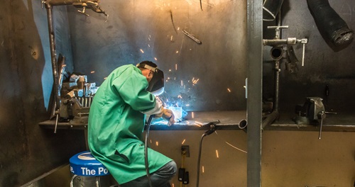 Man welding
